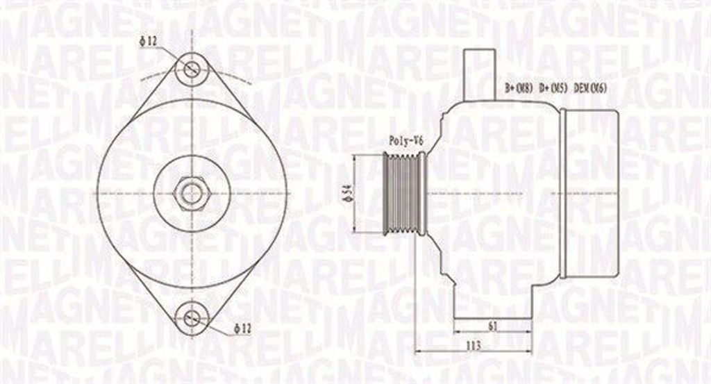 MAGNETI MARELLI 063731952010 Generator x