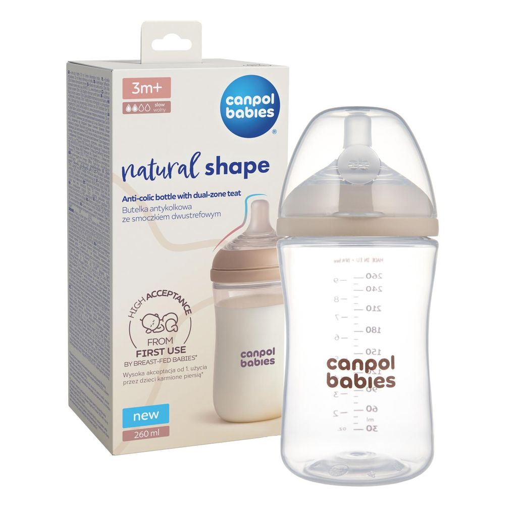 Canpol babies Butelka Natural Shape ze smoczkiem Zdjęcie produktu 
