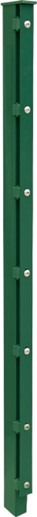 Zaunpfosten Mod. A - Ausführung: grün beschichtet, für Zaunhöhe: 203 cm, Länge: 260 cm, Befestigungspunkte: 11
