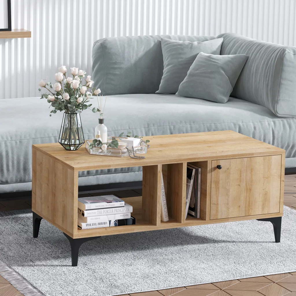 Table basse de salon aspect chêne Skye Decor Rigo pour intérieur chic