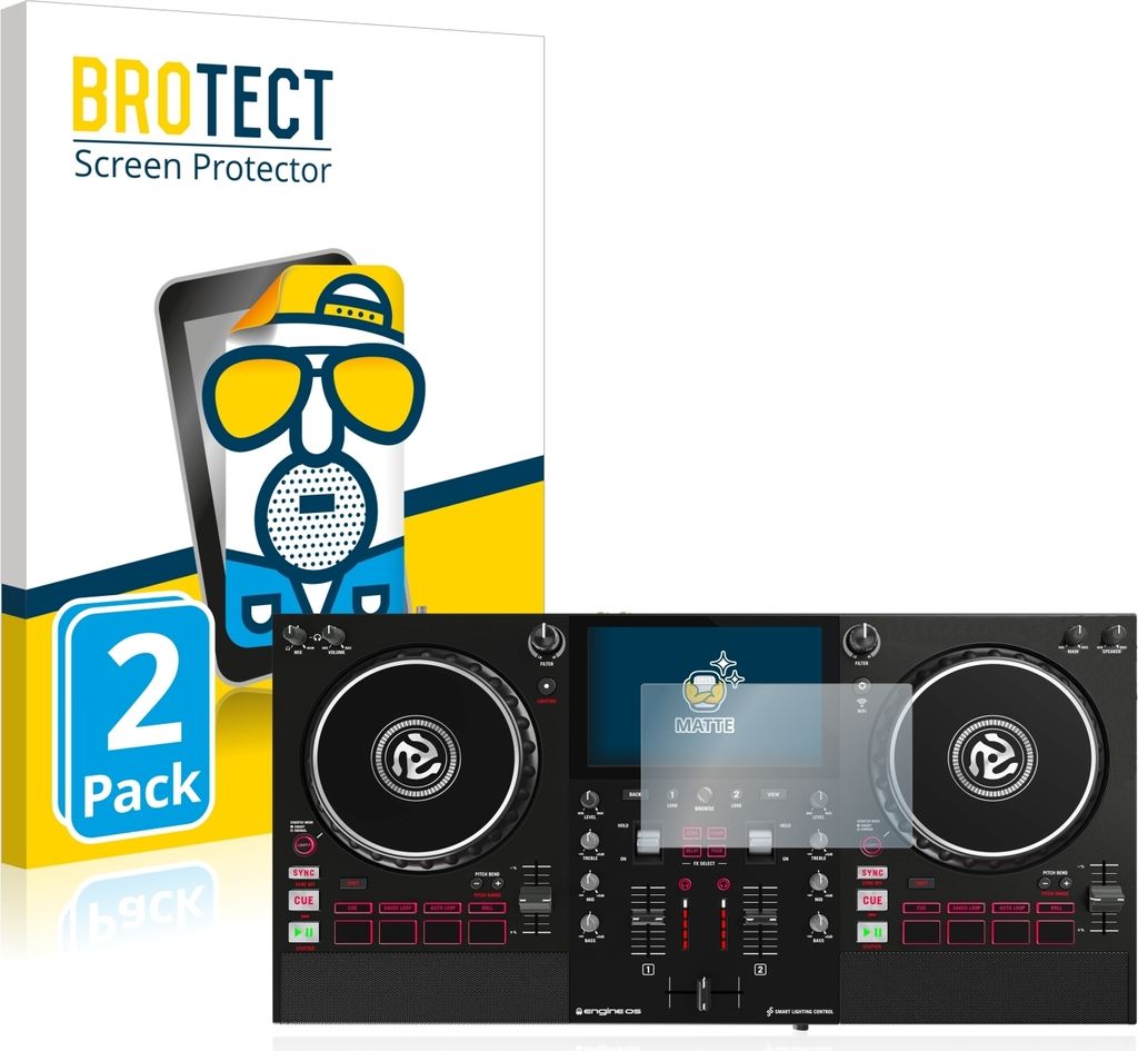 2x BROTECT Schutzfolie für Numark Mixstream Pro Displayschutz Displayschutzfolie Folie Matt Entspiegelungsfolie