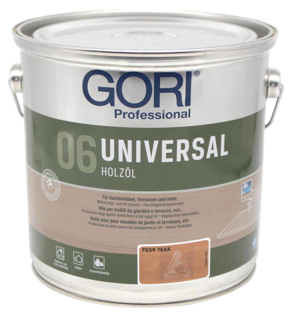 Gori Teaköl 2,5L Universal Holzöl 7059 Teak Gartenmöbelöl Produktbild 