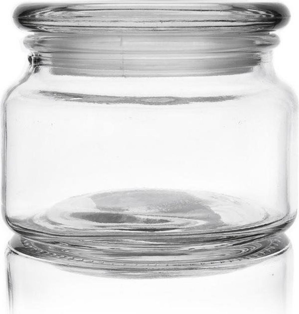 Quadratisches Glasgefäß für Lebensmittel, lose Produkte, Kaffee 380 ml