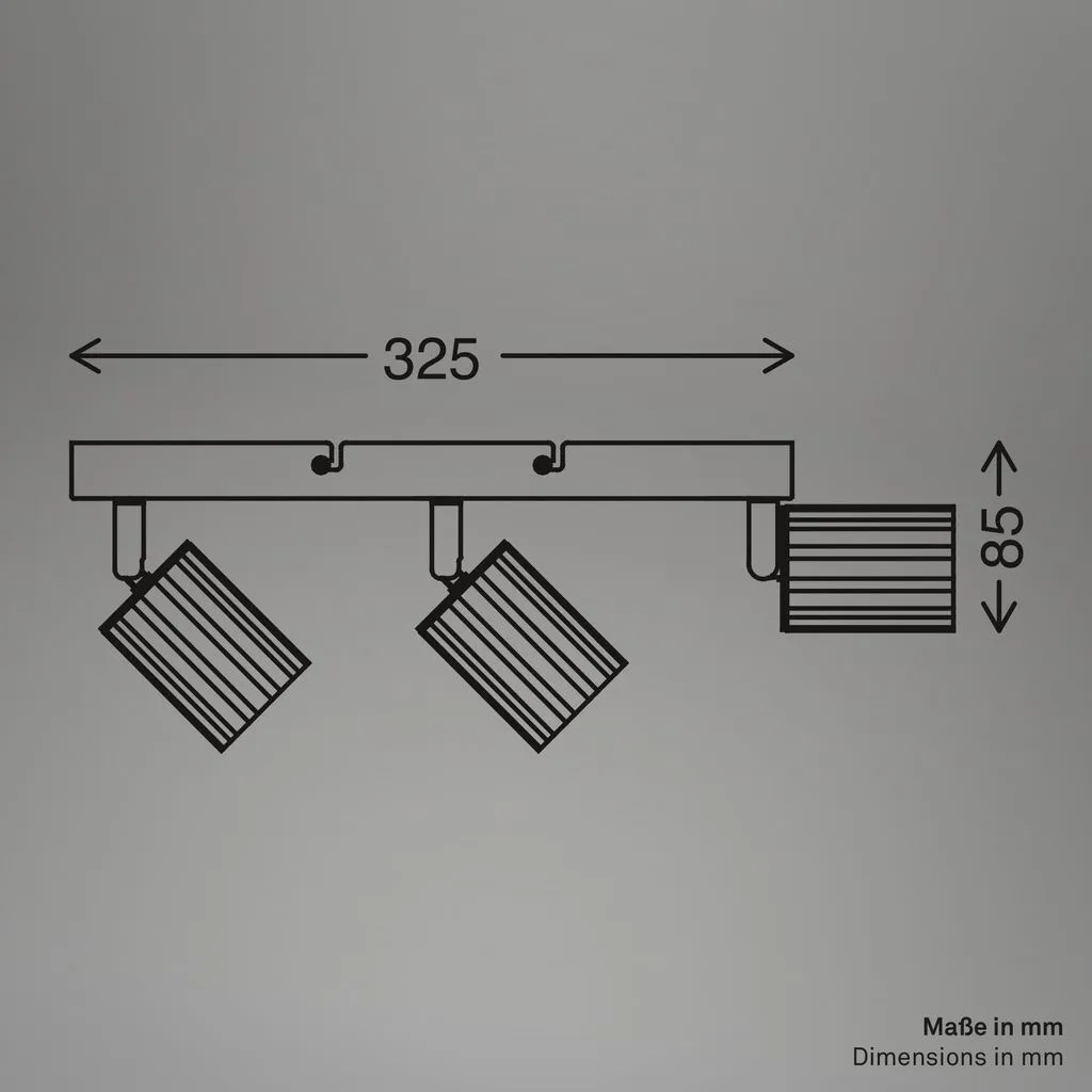 Spot de plafond orientable à 3 ampoules E27 - Plafonnier design en métal