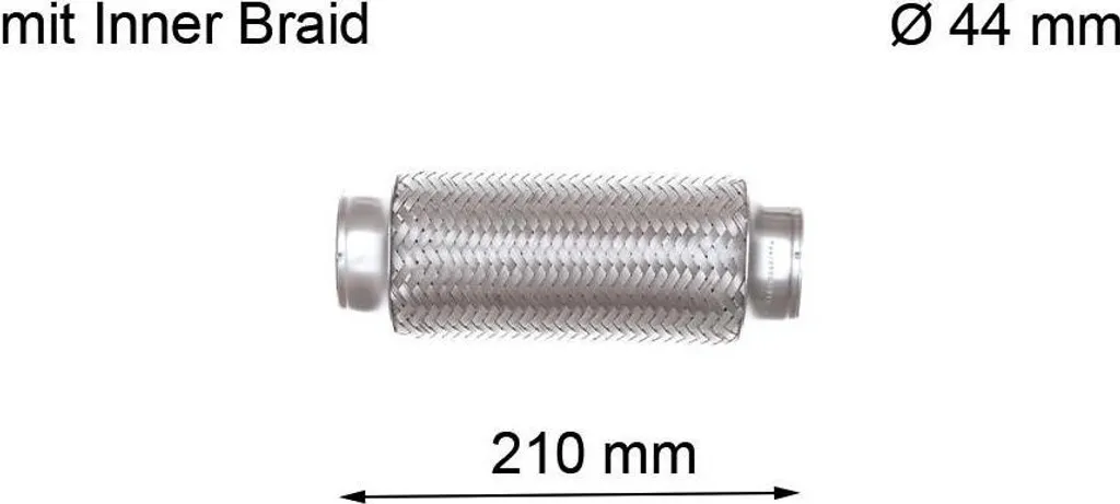 Tuyau flexible Fiat LRT Inner Braid 44 mm x 210 mm ovale anti-bruit