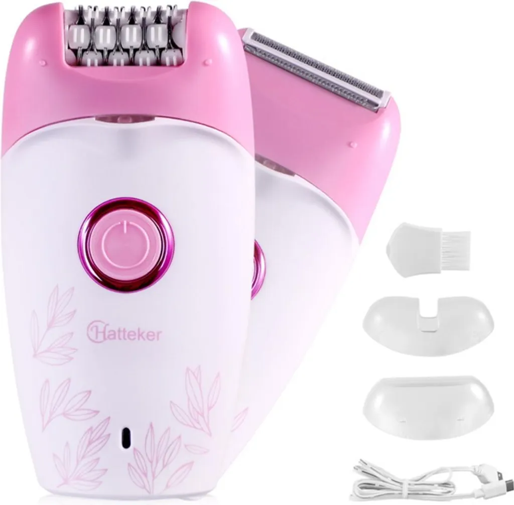 INF Epilatore 2-in-1 Donna Rosa | Rasatura Viso e Sopracciglia USB