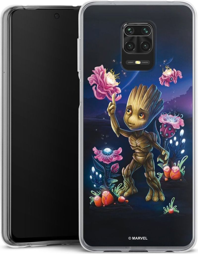 DeinDesign Handyhülle für Xiaomi Redmi Note 9s Silikon Hülle Case Smartphone Schutzhülle Marvel Guardians Of The Galaxy Baby Groot