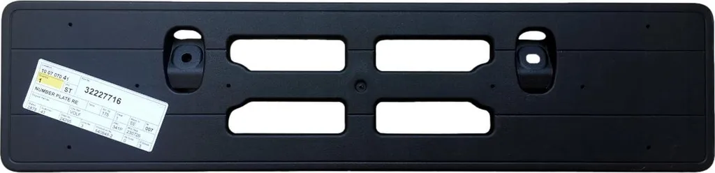 Support Plaque Immatriculation EU Volvo XC60 II en ABS Noir Renforcé