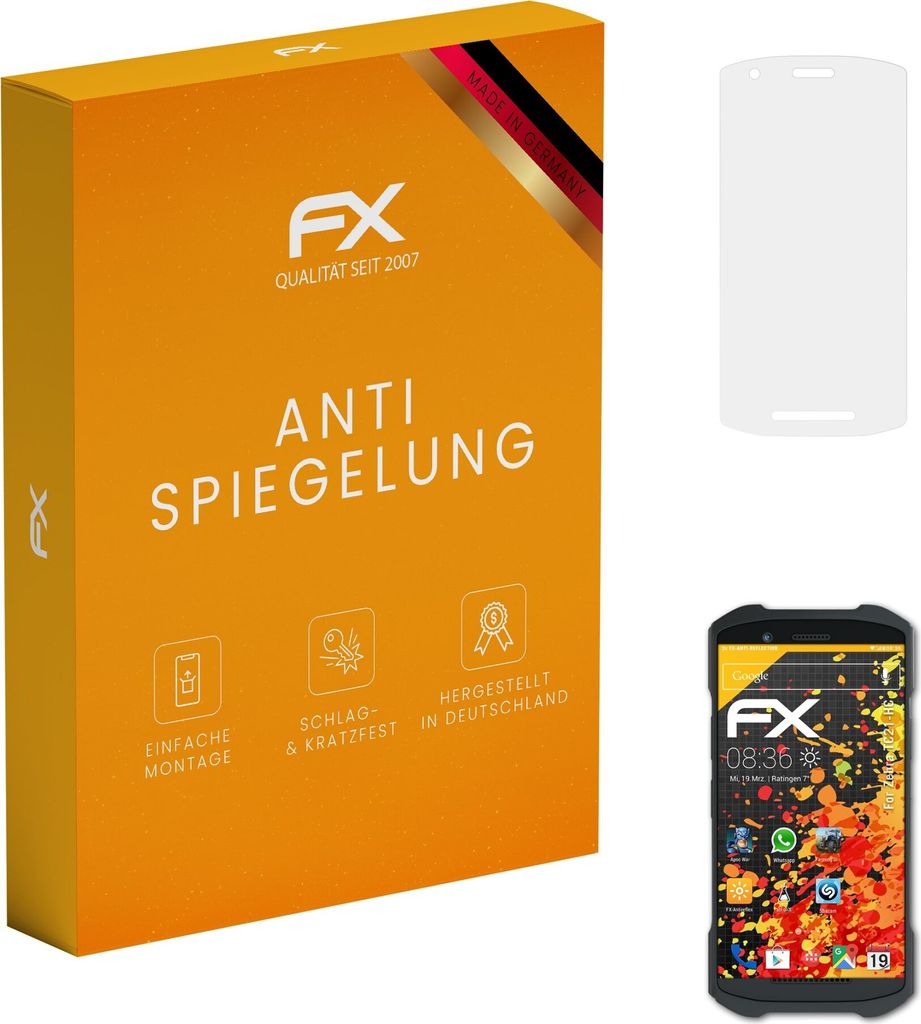 atFoliX FX-Antireflex 3x Schutzfolie kompatibel mit Zebra TC21-HC Displayfolie