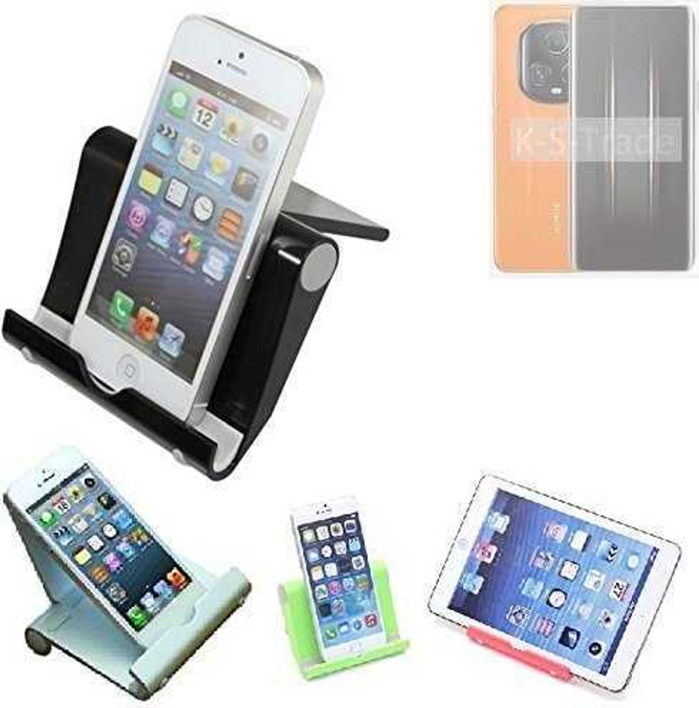 K-S-Trade Handy-Ständer kompatibel mit Honor Magic5 Ultimate faltbarer Tischständer Smartphone Tablet Halterung Reise