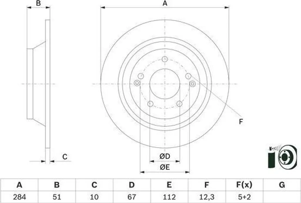 Jeu de Disques Bosch 0 986 479 H11 Haute Performance Ssangyong Tivoli