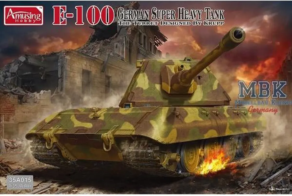 Char lourd E-100 avec tourelle Krupp chenilles réalistes échelle 1/35