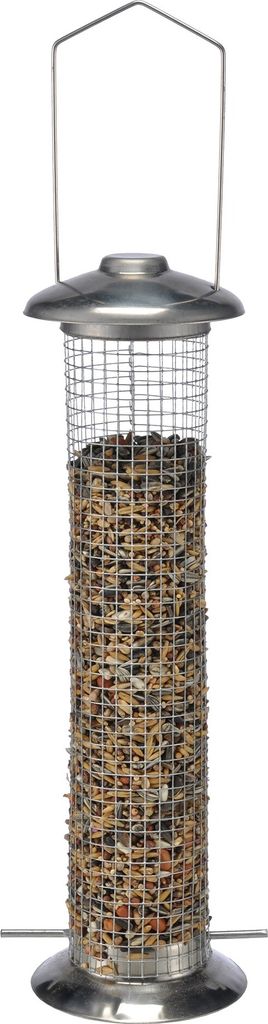 Vogelfutterstation Edelstahl Futterstation Futterspender Produktbild 