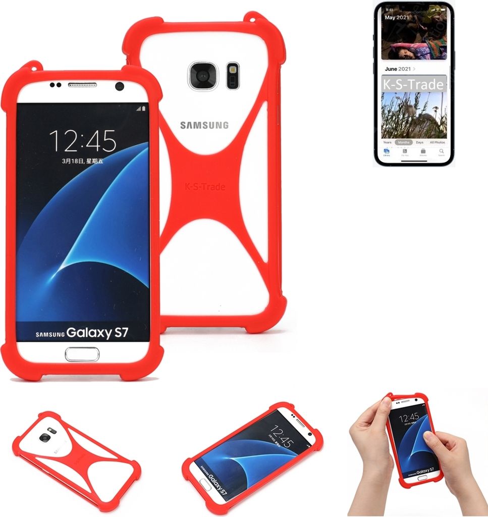 K-S-Trade Handy-Hülle kompatibel mit Apple iPhone 13 Pro Schutz-Hülle Bumper Silikon Schutz Hülle Cover Case Silikoncase Silikonbumper TPU Softcase