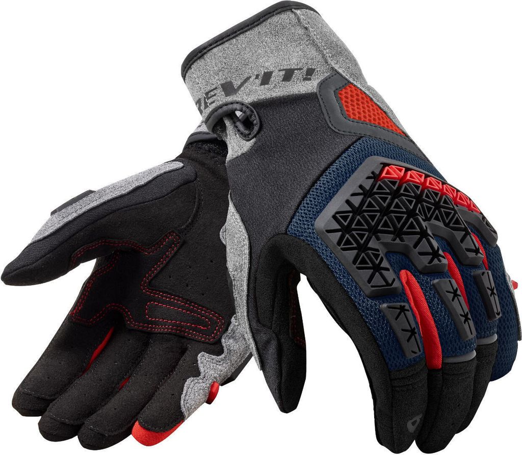 Revit Mangrove Motorrad Handschuhe, schwarz/grau/blau, 4XL