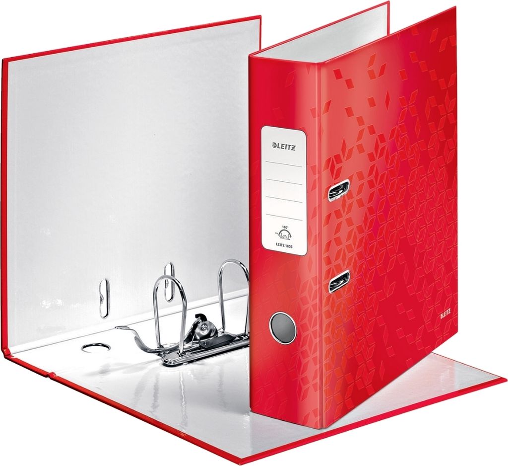 Leitz - Ordner Leitz Wow 180 laminiert 85mm A4 rot | 1 Stück