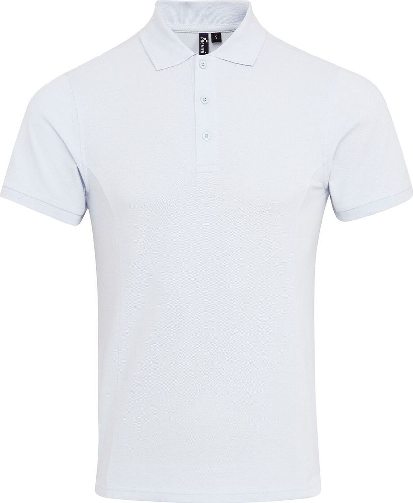 Premier Herren Coolchecker Piqué-Poloshirt mit CoolPlus RW6268 (2XL) (Weiß)