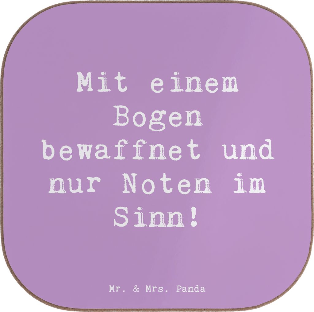 Mr. & Mrs. Panda Untersetzer für Gläser Spruch Violoncello Magie - Lavendeltraum - Geschenk, Musik, Musiker, weinflaschenuntersetzer, Tasse, Musi...