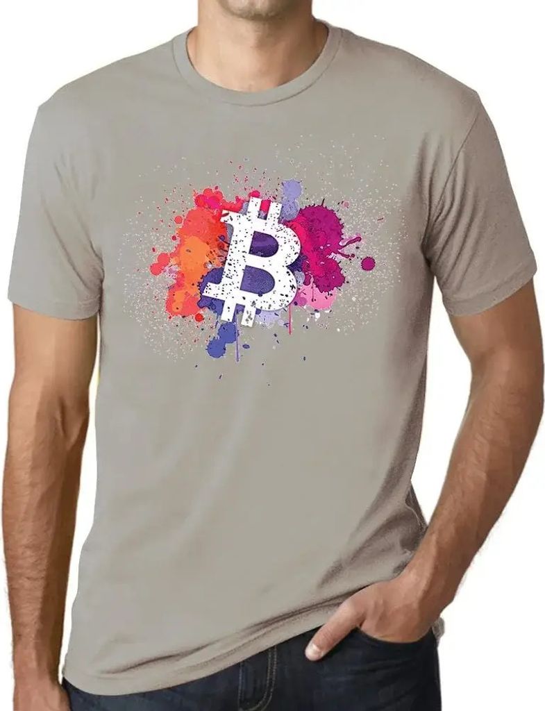 Herren Grafik T-Shirt Bitcoin Art Btc Hodl Crypto Traders Öko-Verantwortlich Vintage Jahrgang Kurzarm Lustige Druck Geburtstag Geschenk Mann