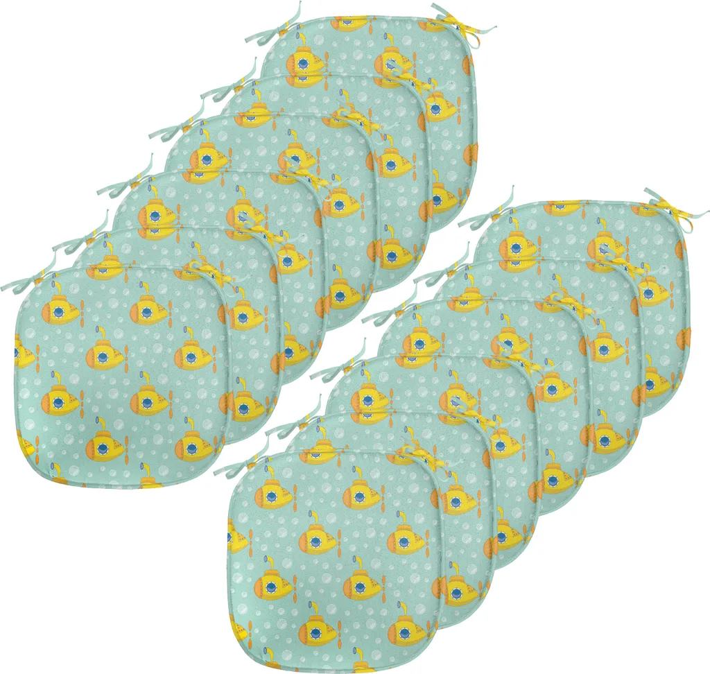 Set 12 Cuscini Sedie 40x40 ABAKUHAUS Giallo Sottomarino Impermeabili