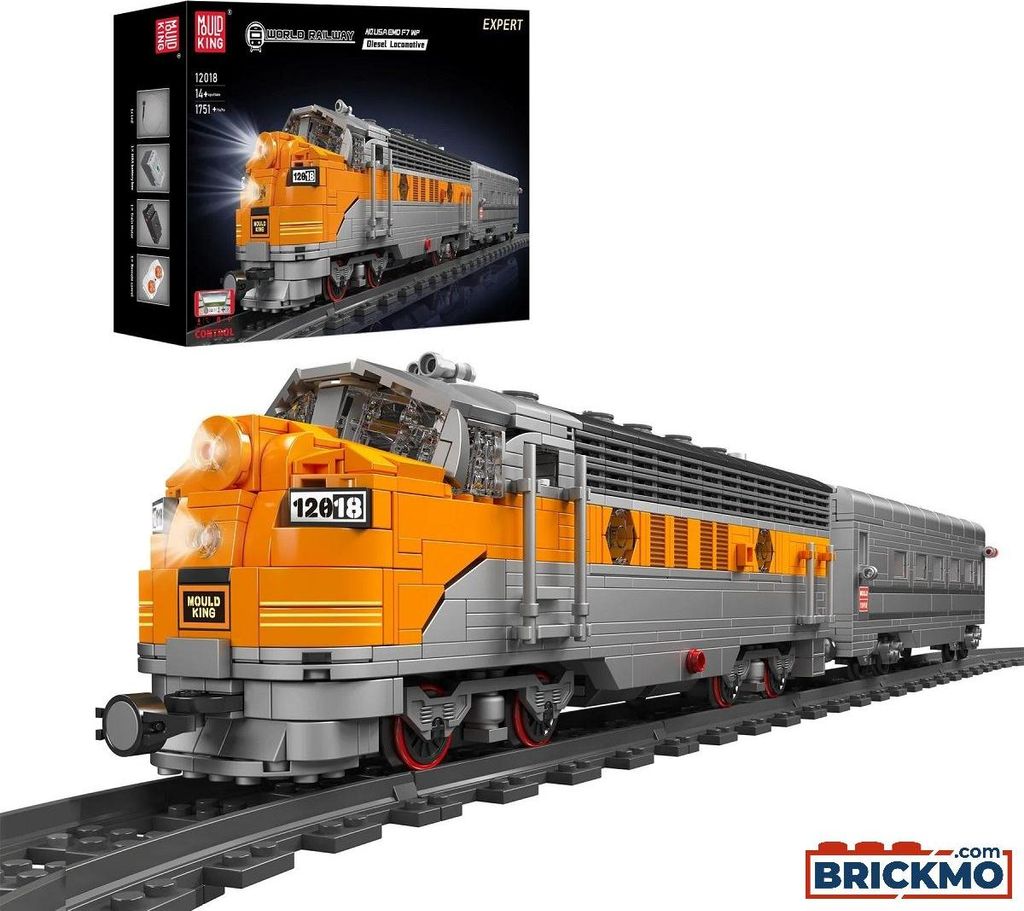 12018 - Locomotiva diesel EMD F7 USA (Mould King) Immagine del prodotto 