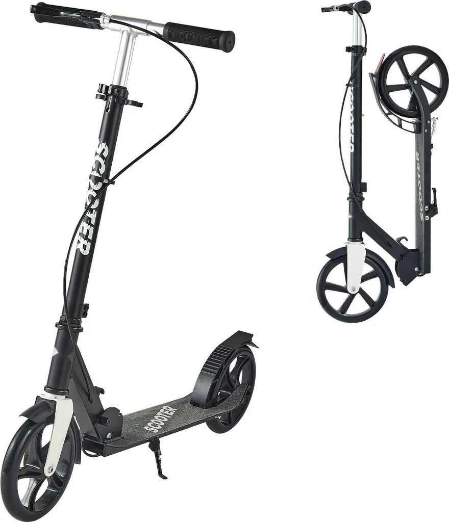 Trottinette avec frein à main et plateau antidérapant pour enfant