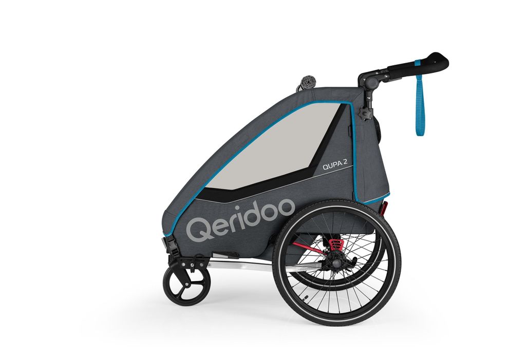 Qeridoo QUPA 2 - Kinderfahrradanhänger für 2 Kinder, Farbe: Produktbild 
