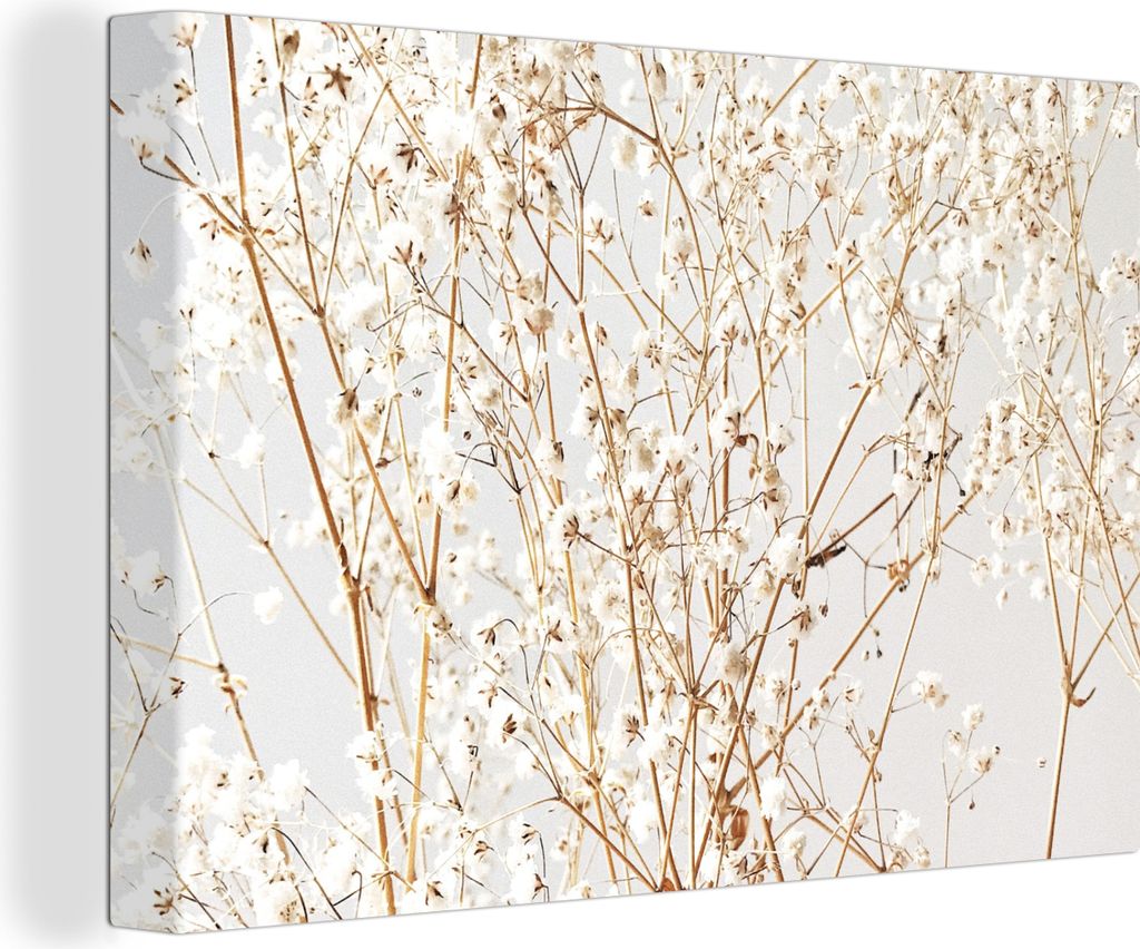 OneMillionCanvasses - Leinwandbilder - 140x90 cm, Natur - Äste - Blumen, Wandbilder Kunstdruck Wanddekoration - Foto auf Leinwand - Gemälde auf...