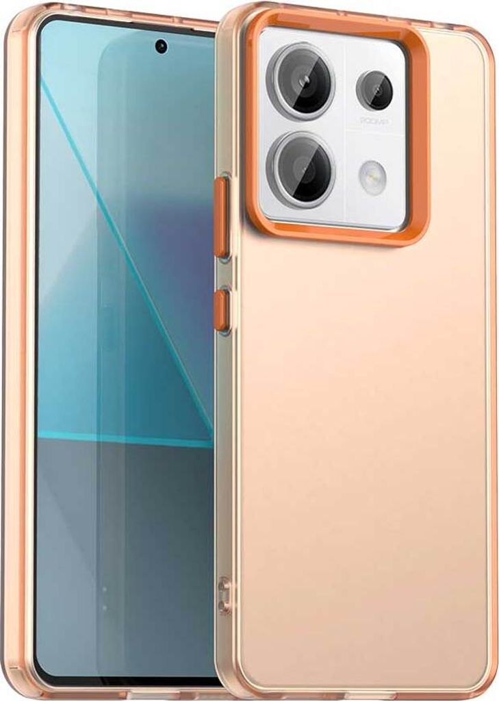 Handyhülle für Xiaomi Redmi Note 13 Pro 5G /Poco X6 5G Schlank Durchscheinend Matt Stoßfest Schutzhülle Orange