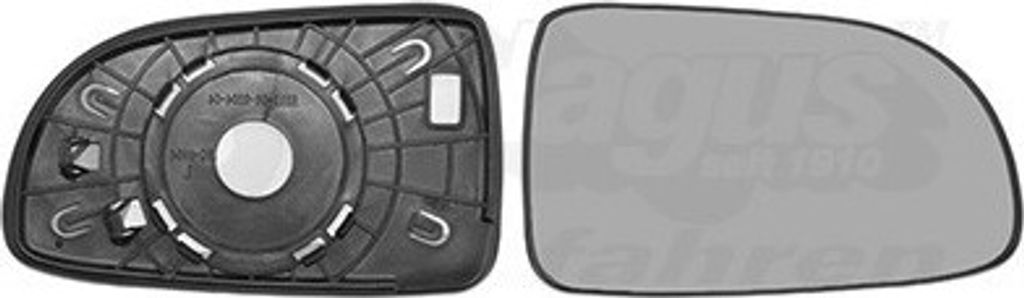 VAN WEZEL Spiegelglas Außenspiegel Rechts für CHEVROLET Aveo / Kalos Schrägheck (T250, T255) Konvex 0815836