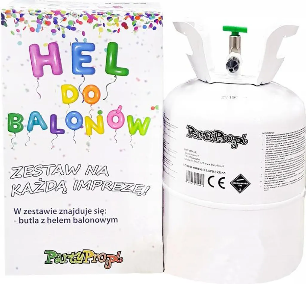Hélium pour Ballons d'Anniversaire - Bouteille pour 30 ballons flottants