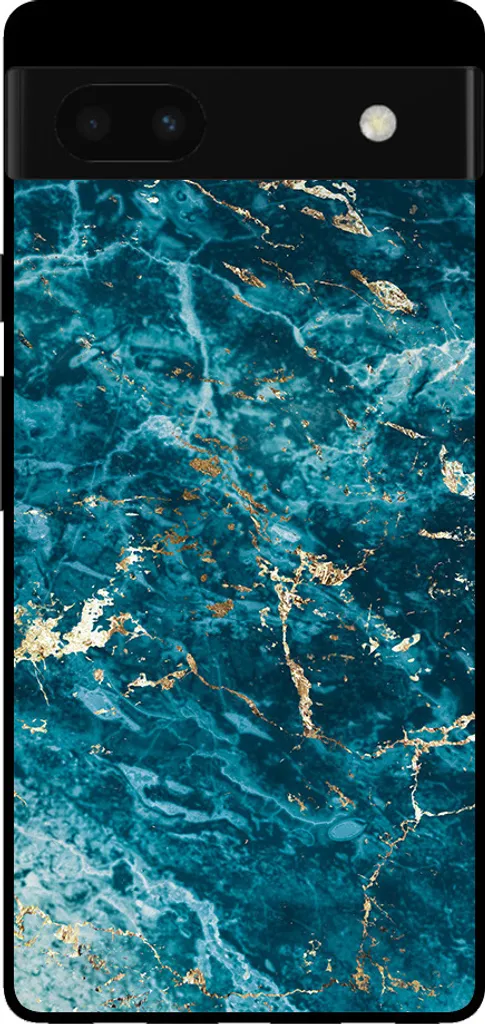 Custodia Marmo Blu Oro per Google Pixel 6A - Edizione Esclusiva Smartphonica