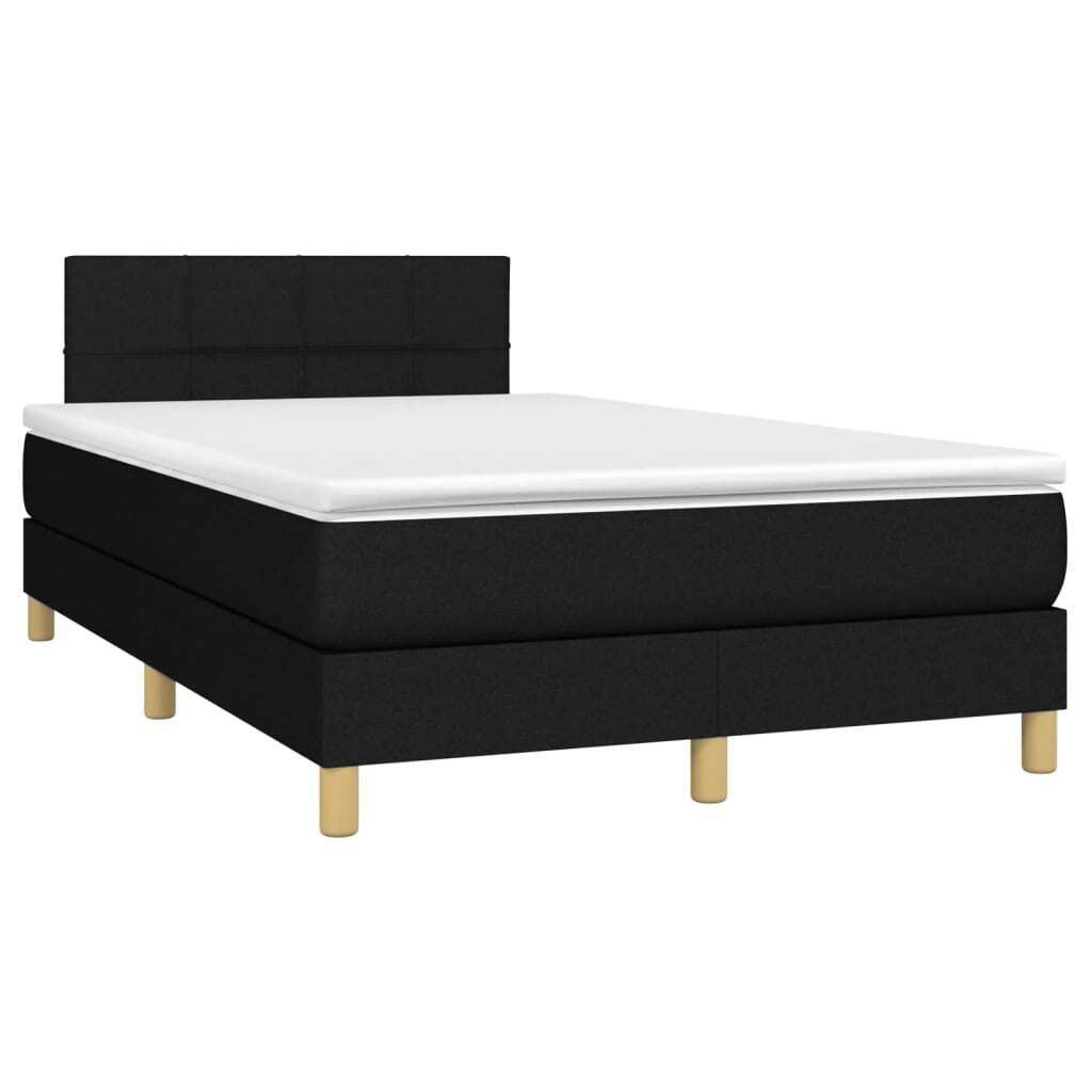 Maison Exclusive - Boxspringbett mit Matratze & LED Schwarz 120x190 cm Stoff