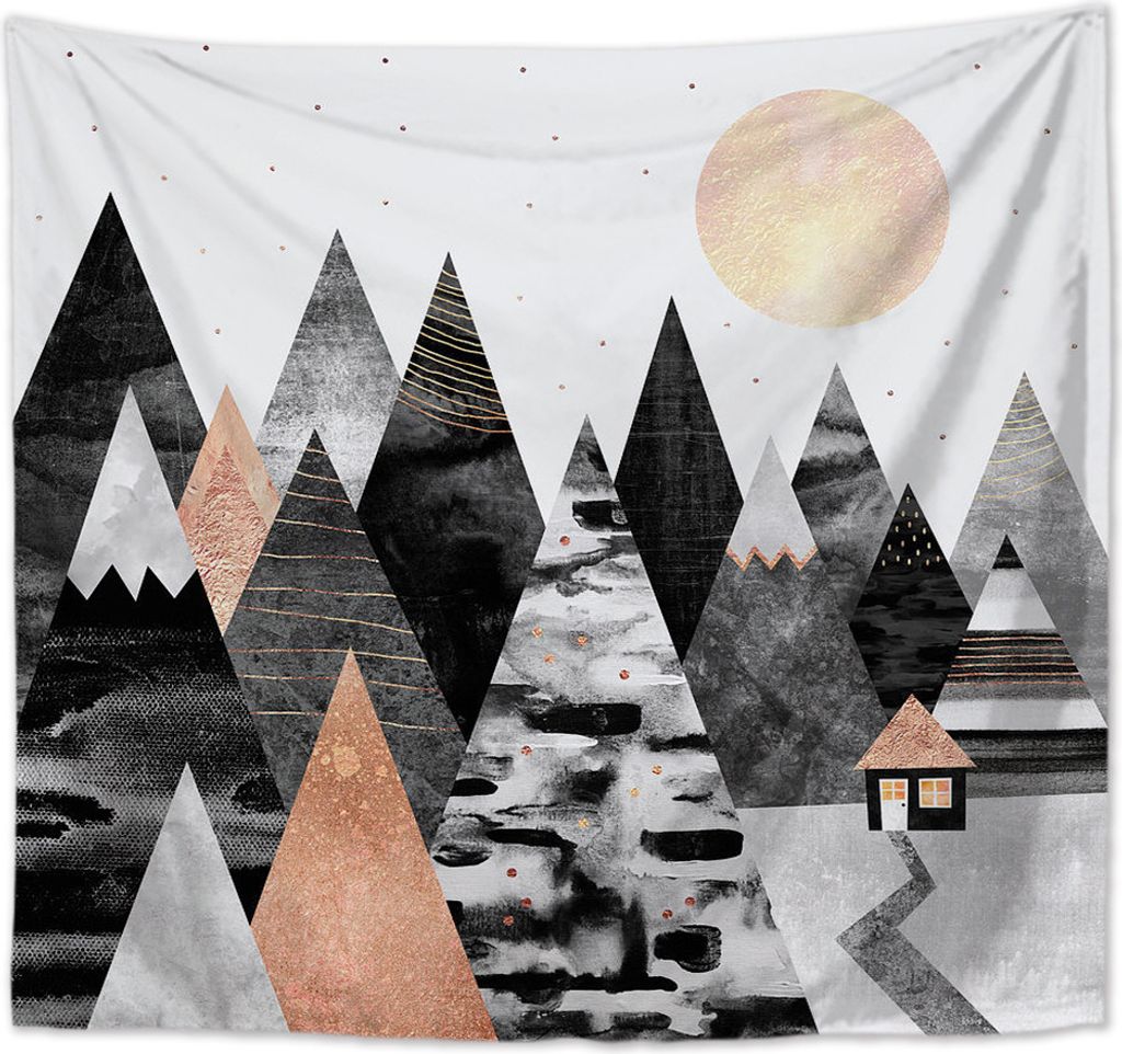130cm x 150cm Sonnenuntergang Wandteppich Baum Tapisserie Tuch Wandtuch Berg Wandbehang Psychedelische Natur Landschaft Tapisserie Dekoration für ...