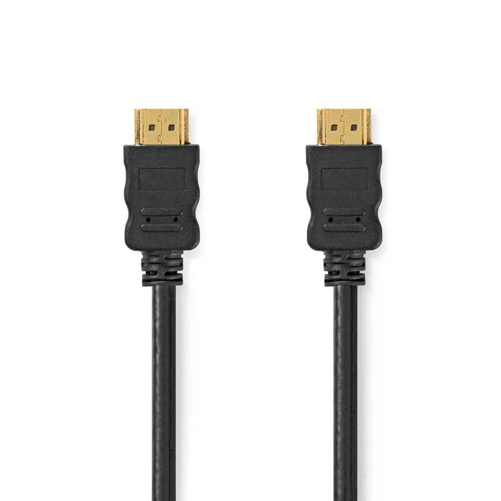 Câble HDMI Haute Vitesse 1,5 m Nedis Noir pour Téléviseur et Moniteur