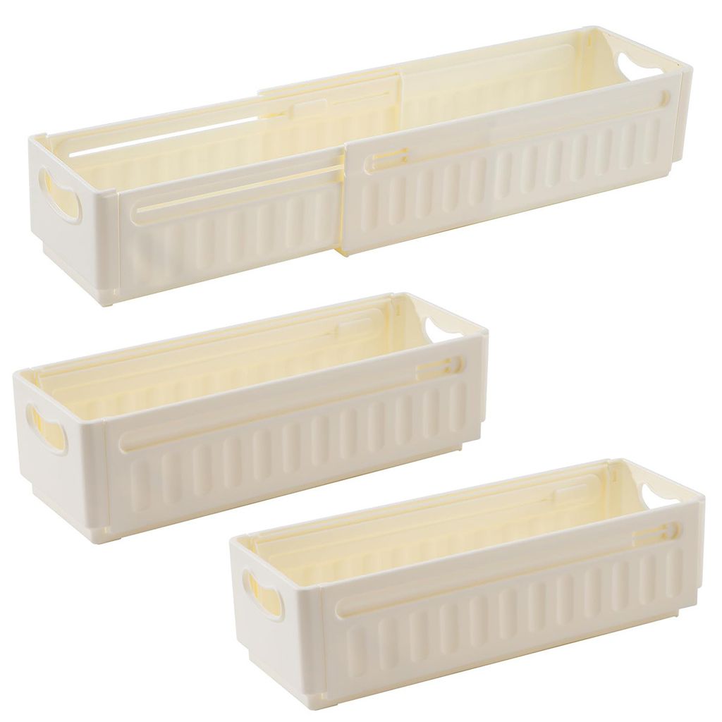 Aufbewahrungsboxen,3 Stück Aufbewahrungsbox Kunststoff,Klappkiste Aufbewahrungskorb Dehnbar,Organizer Box,Aufbewahrungsbox Küchenschrank,48-28x10...