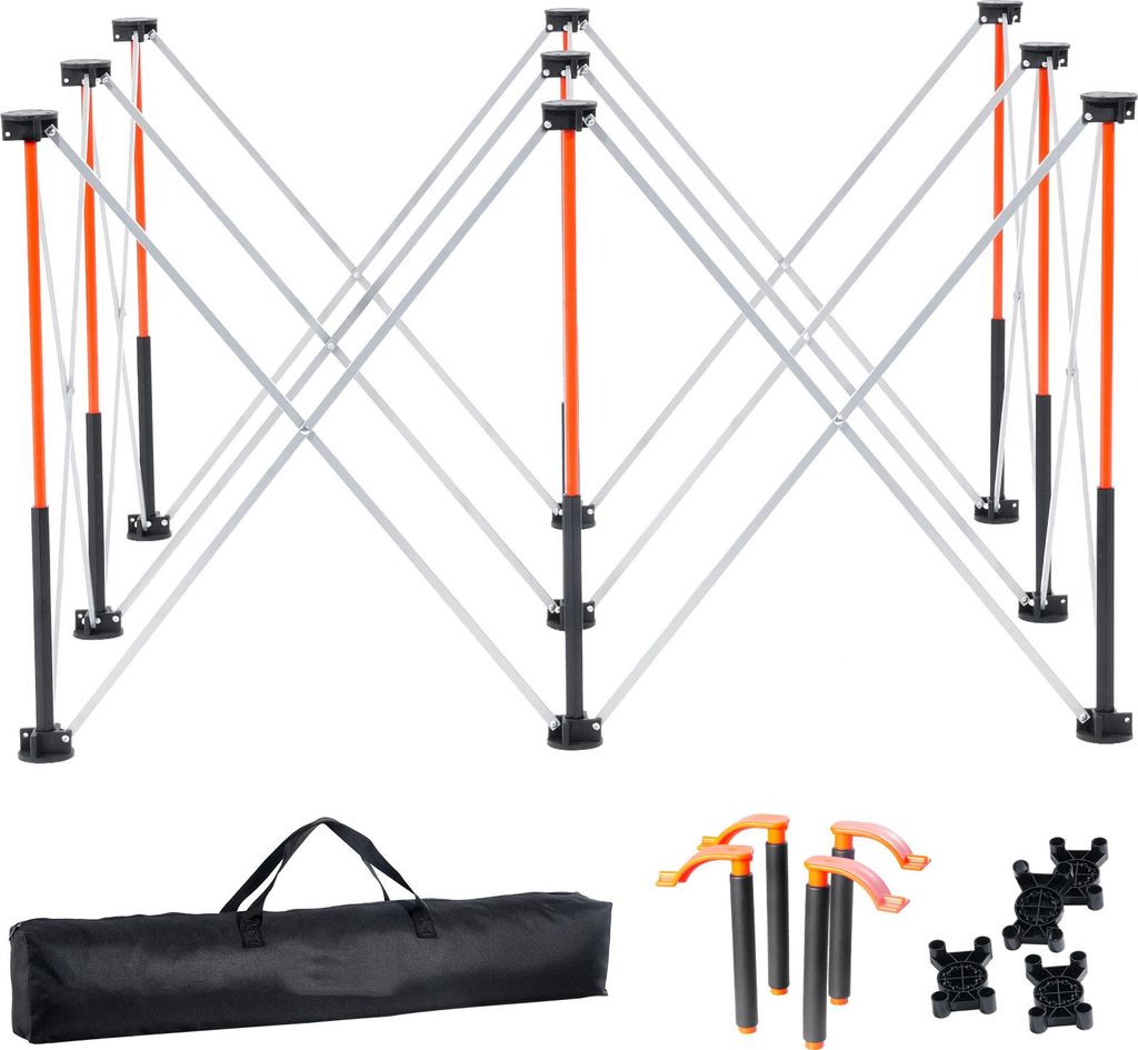 SucceBuy Tragbarer faltbarer Montageständer 1267x665x867mm mit Transporttasche