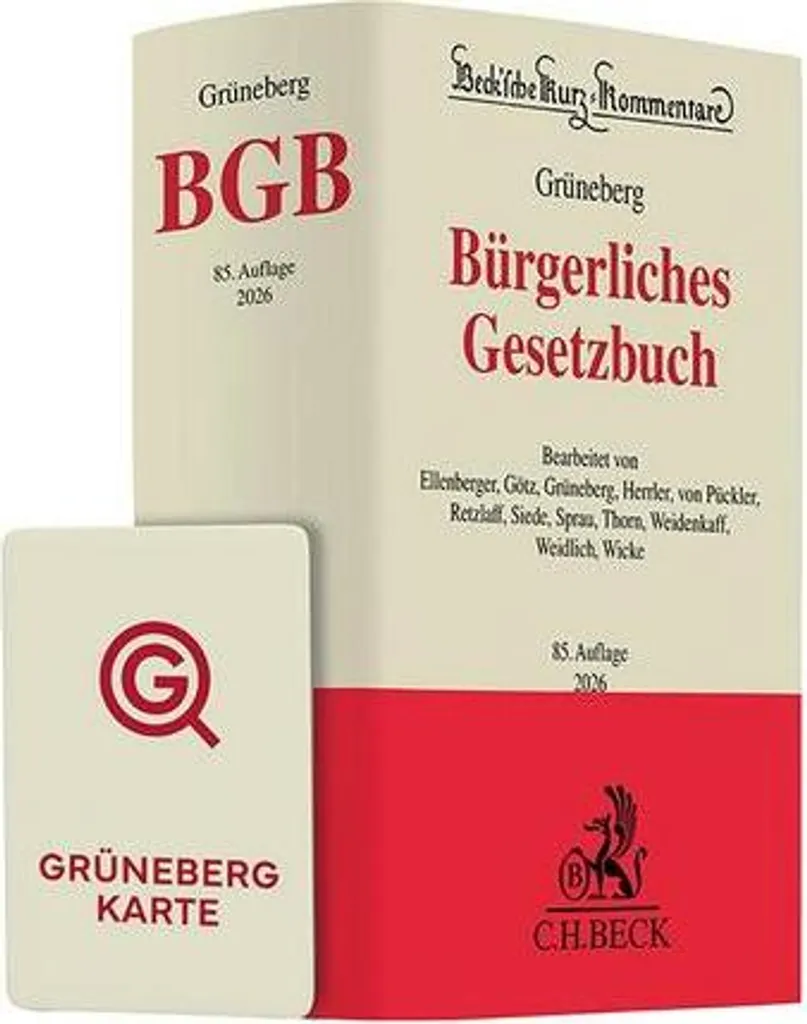 Code civil allemand Grüneberg BGB Chat-Book 2026 avec outil IA