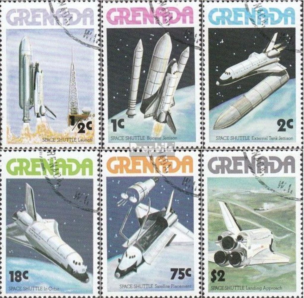 Briefmarken Grenada 1978 Mi 889-894 (kompl.Ausg.) gestempelt Raumtransporter Space Shuttle