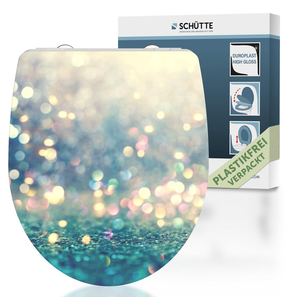 SCHÜTTE Duroplast HG WC-Sitz MAGIC LIGHT, mit Absenkautomatik und Schnellverschluss