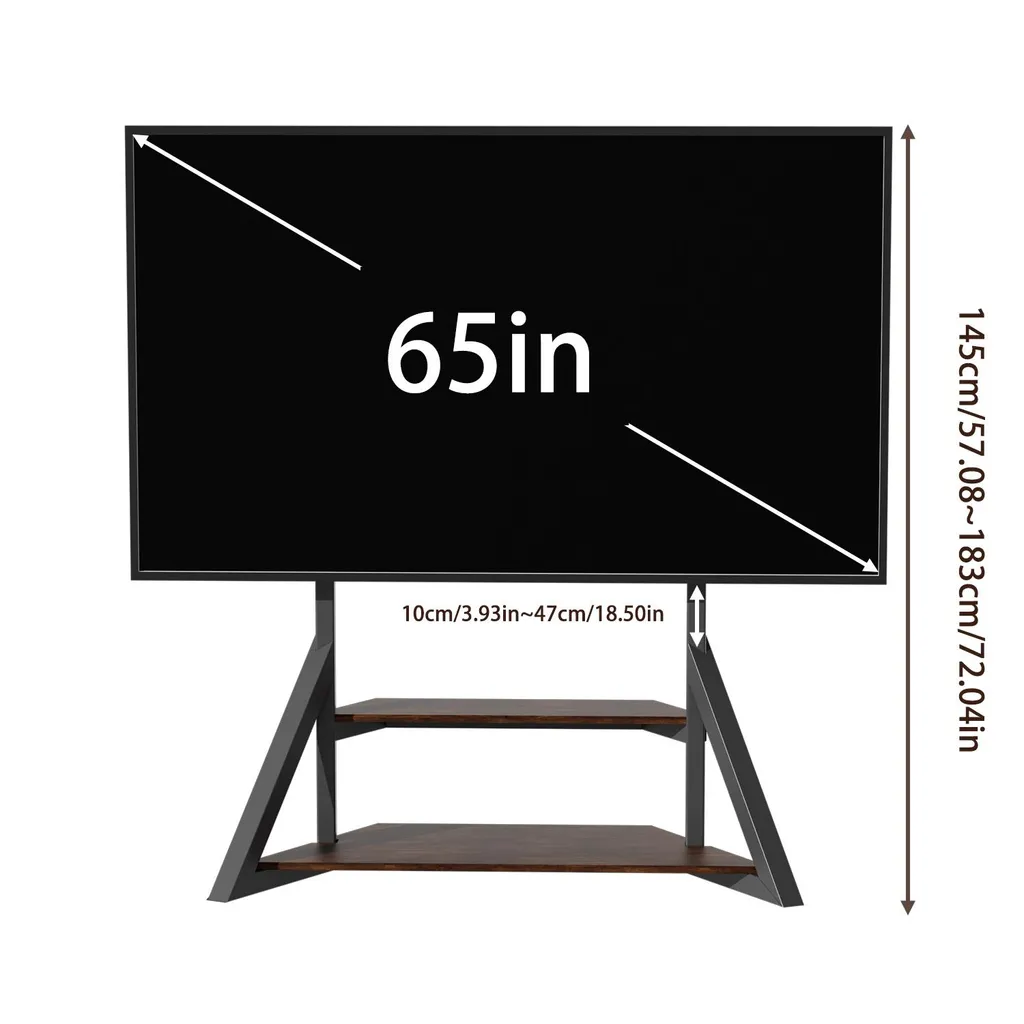 Support TV de Conférence Mobile - Pied Écran Géant pour Bureau et Salon