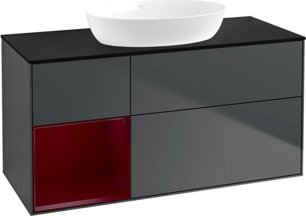 V&B Waschtischunterschrank Finion 120cm, Pl b m, Rg Peo m La, md bl. m Lac