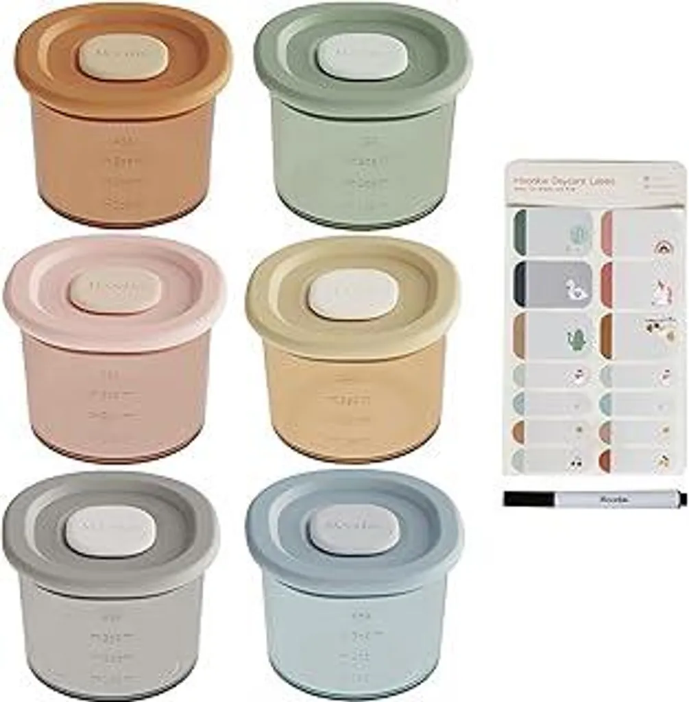 Set 6 Vasetti Moonkie Silicone Pappa | Conservazione Sicura 120ml Microonde