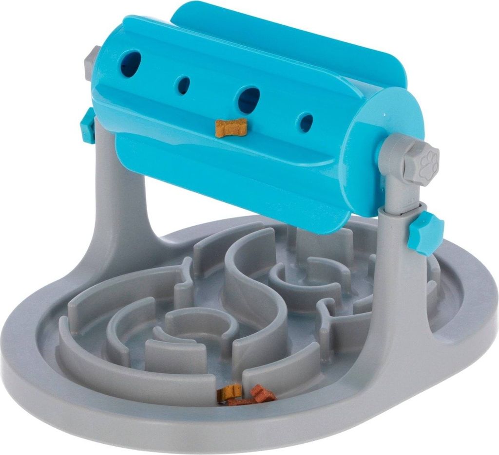 Kerbl Hunde-Snack-Rolle mit Anti-Schling-Schutz Blau und Grau