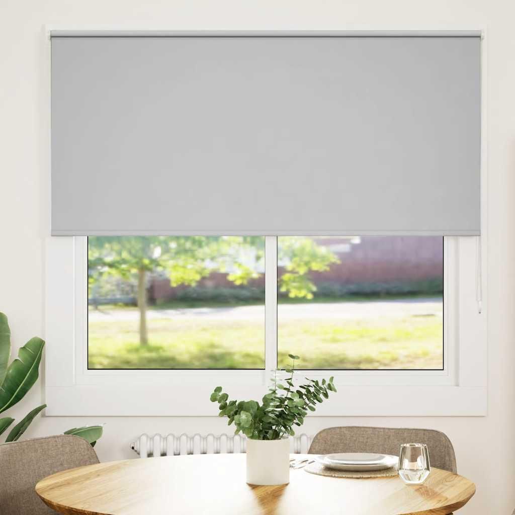 vidaXL Verdunkelungsrollo Hellgrau 145x175cm Stoffbreite 141,6cm