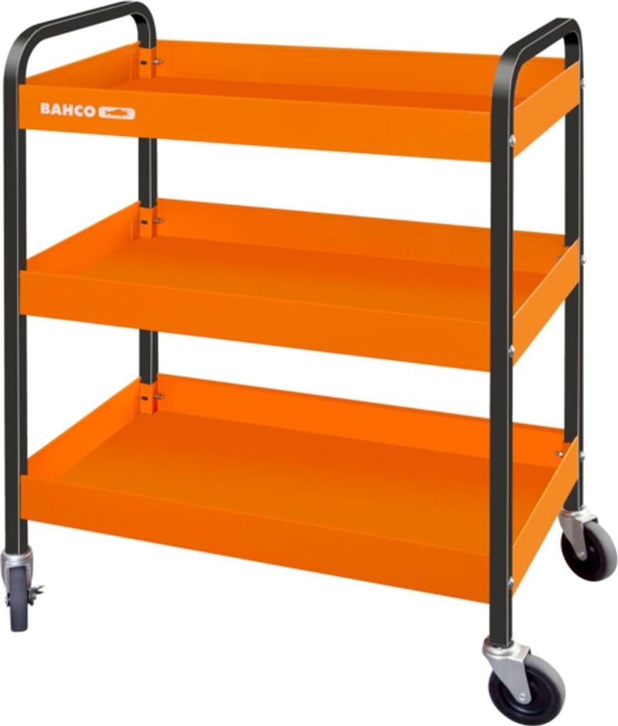 Bahco Rollwagen mit 3 Einlageböden, orange
