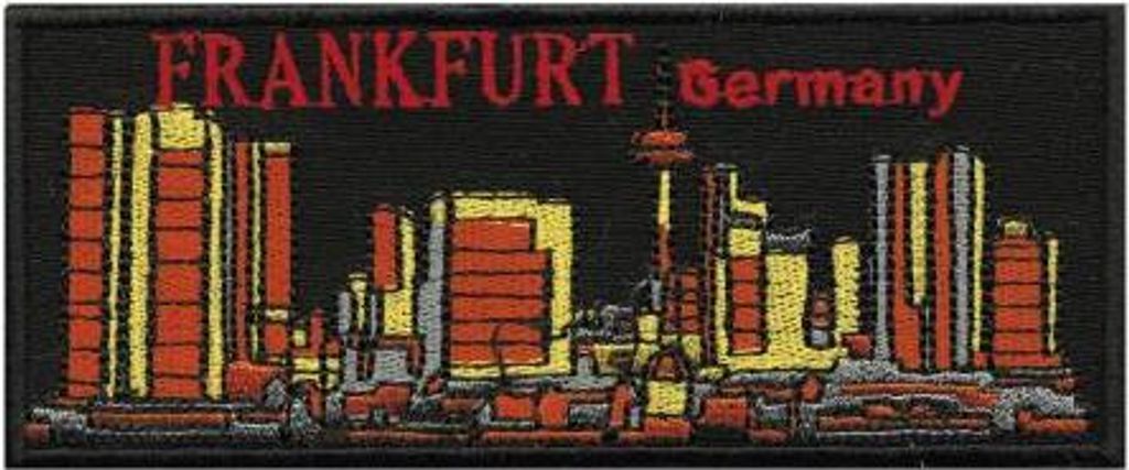 AUFNÄHER - Frankfurt Germany - 00487 - Gr. ca. 13 x 5,5 cm - Patches Stick Applikation