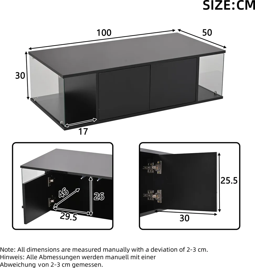 Table Basse pour Soirée Cinéma avec LED et Rangement Multimédia - 9