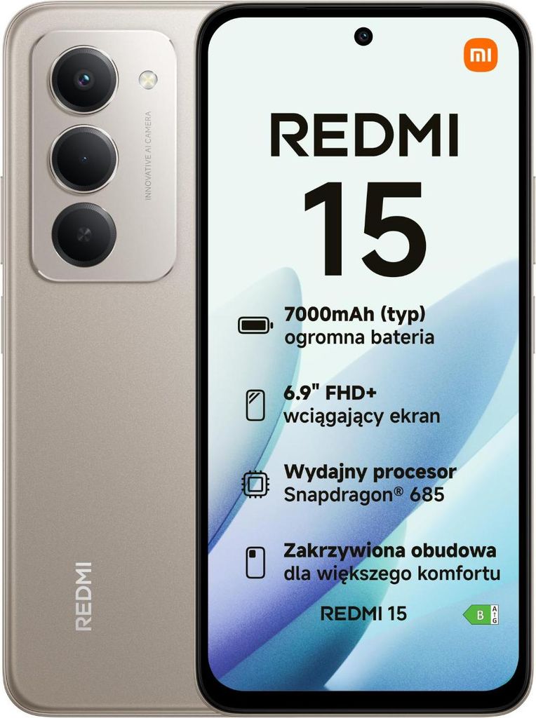 Redmi 15 6/128 GB Szary tytanowy Zdjęcie produktu 