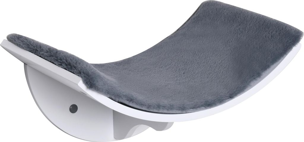 Katzenliege Katzen Wandliege Katzenbett Katzenregal Wandmontage Plüschauflage Grau 41 x 28 x 21 cm